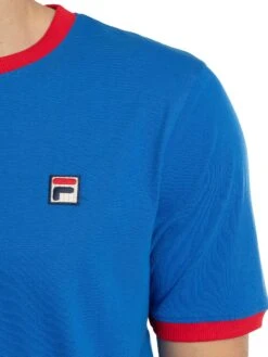 Fila Marconi Ringer T-Shirt - Turkish Sea/Red -Standout Store 54671d