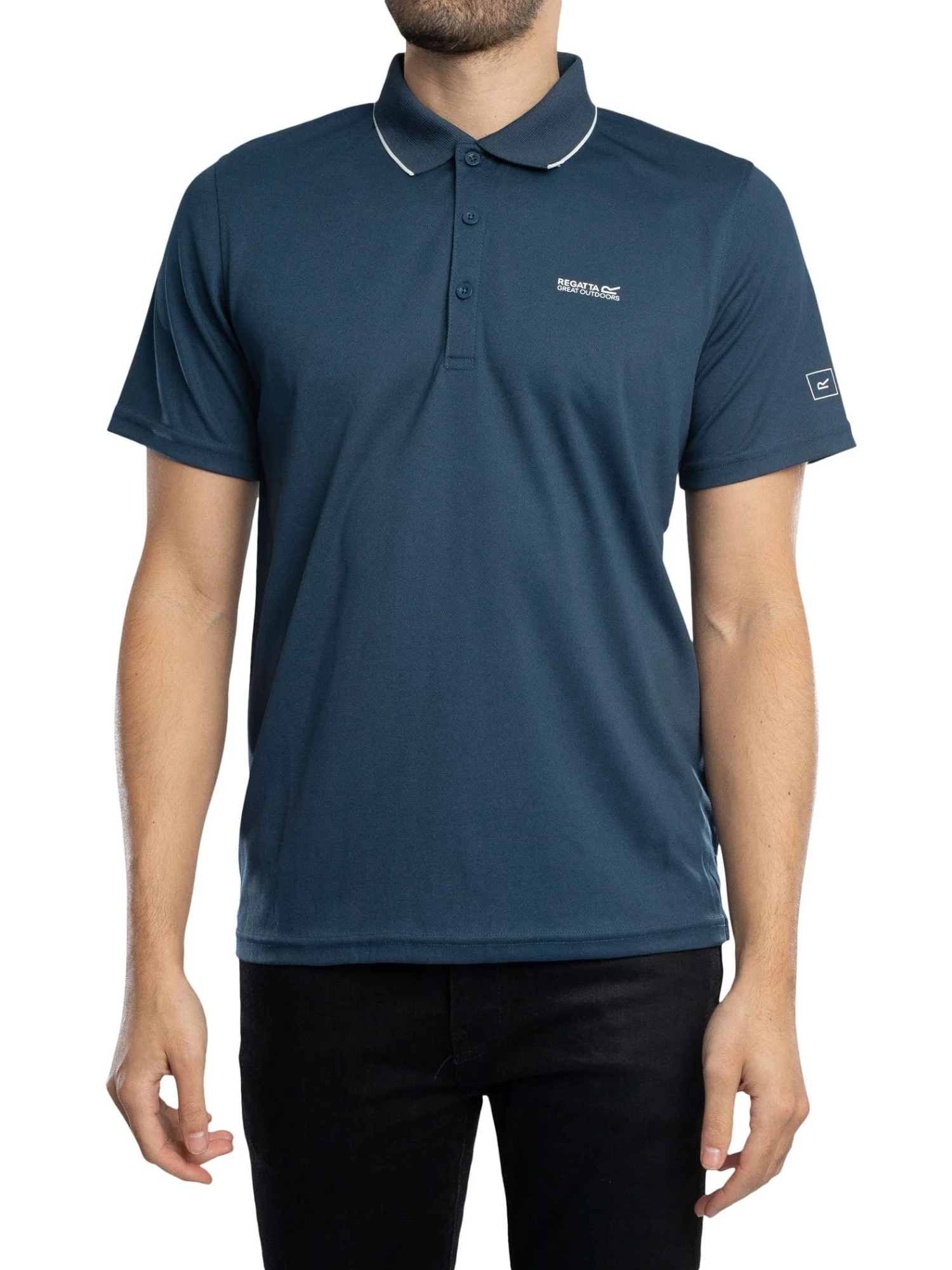 Regatta Maverick V Active Polo Shirt - Moon Denim Regatta Maverick V Active Polo Shirt - Moon Denim -Standout Store 54796a