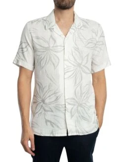 Antony Morato Jakarta Print Short Sleeved Shirt - Cream