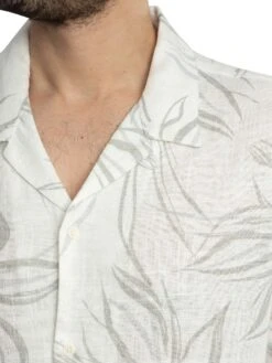Antony Morato Jakarta Print Short Sleeved Shirt - Cream -Standout Store 54992d