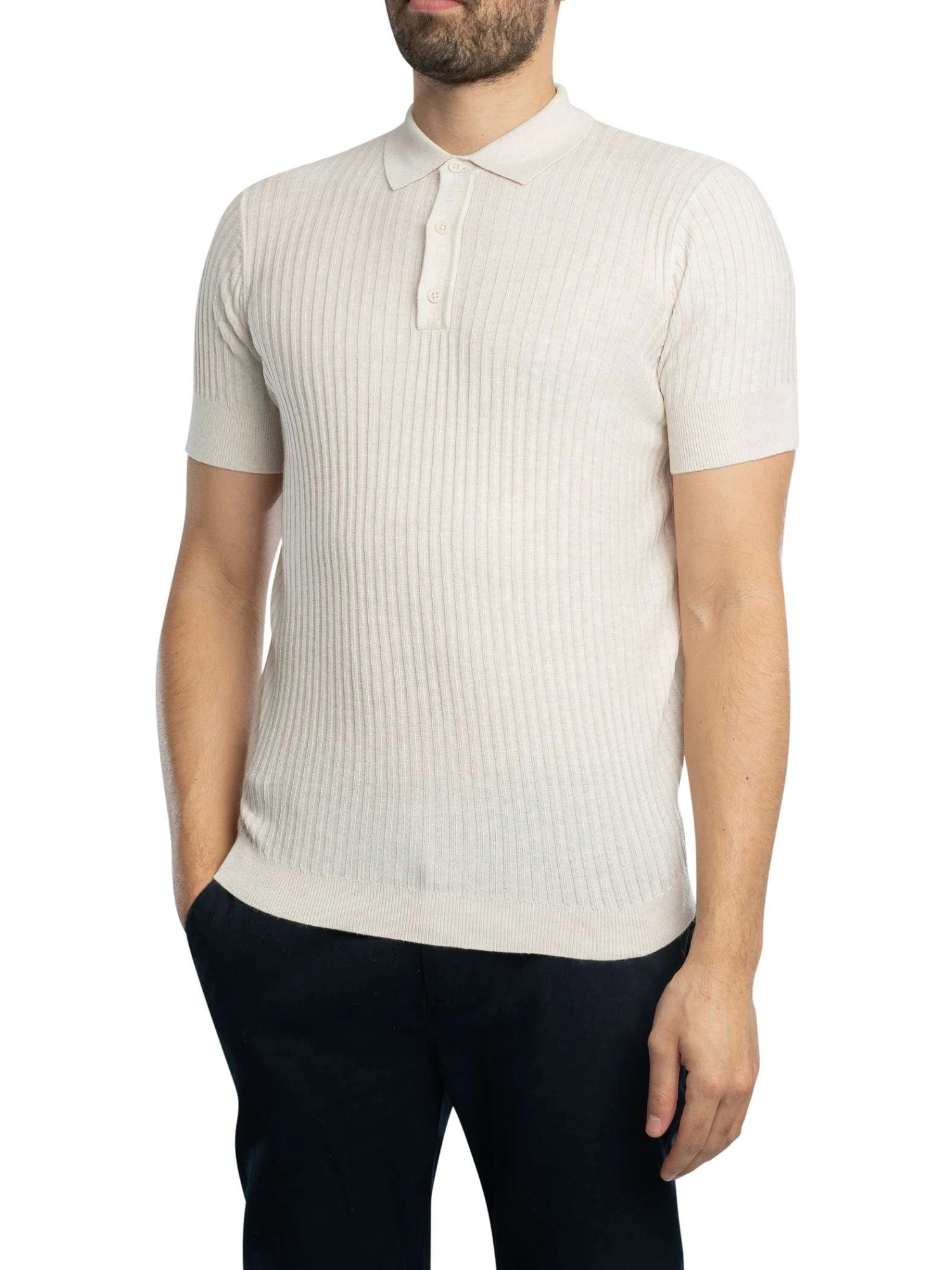 Antony Morato Marrakech Slim Polo Shirt - Ecru Antony Morato Marrakech Slim Polo Shirt - Ecru -Standout Store 54994b