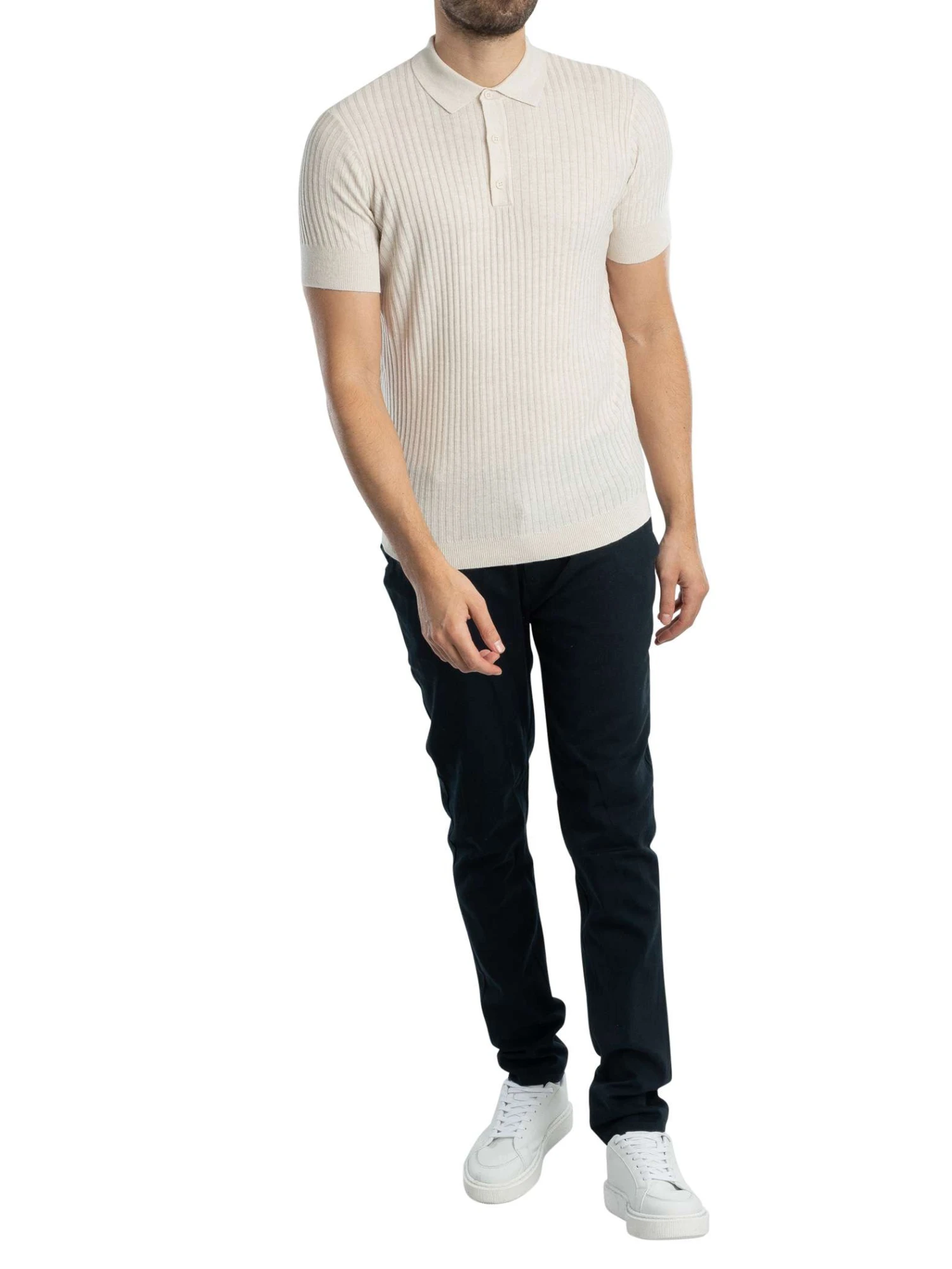 Antony Morato Marrakech Slim Polo Shirt - Ecru Antony Morato Marrakech Slim Polo Shirt - Ecru -Standout Store 54994f
