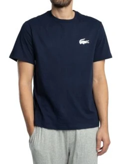 Lacoste Crocodile Print Lounge T-Shirt - Blue Marine