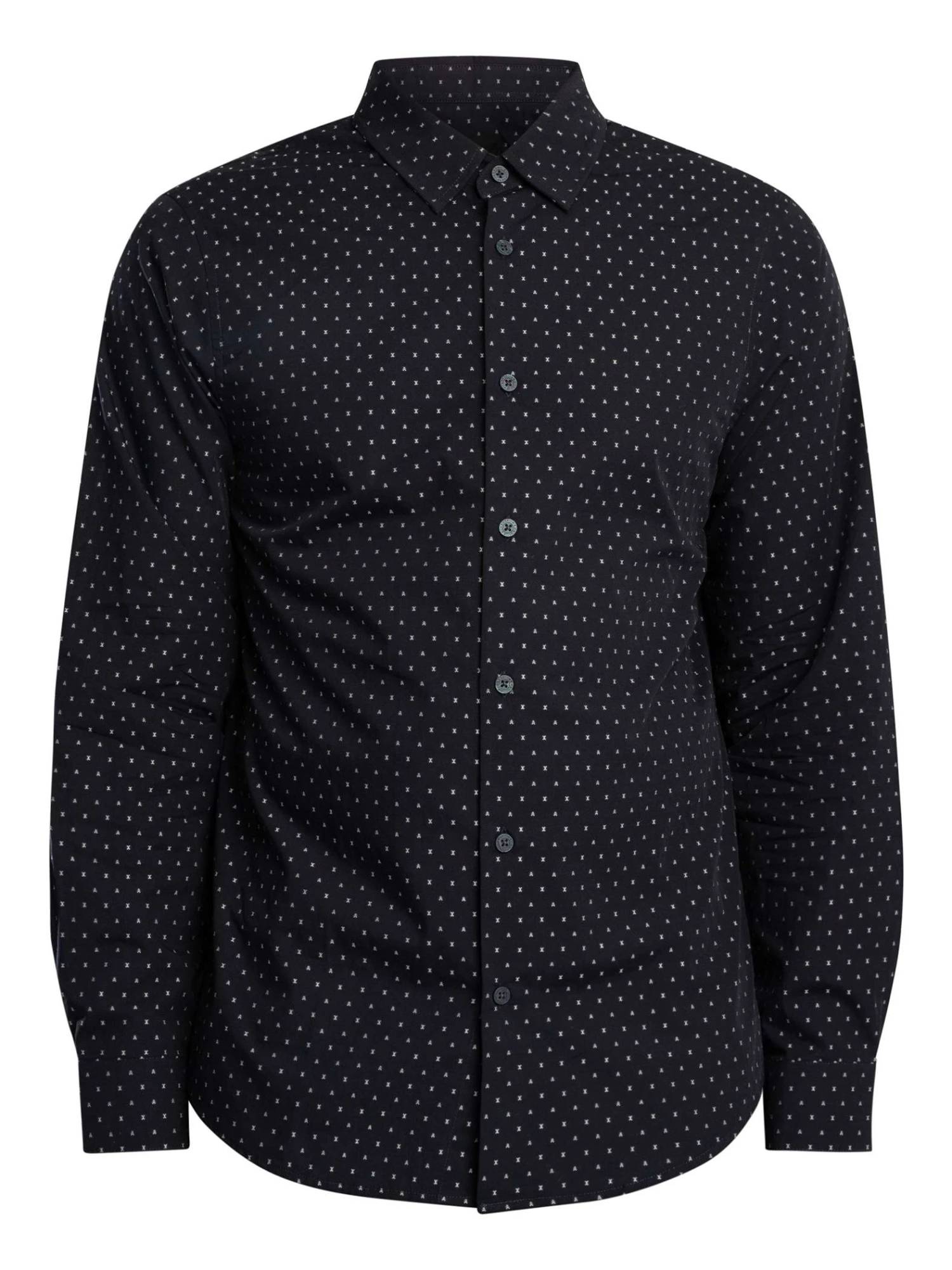 Armani Exchange Logo Pattern Shirt - Navy Armani Exchange Logo Pattern Shirt - Navy -Standout Store 55255e