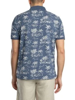 GANT Printed Polo Shirt - Dusty Navy -Standout Store 55349b