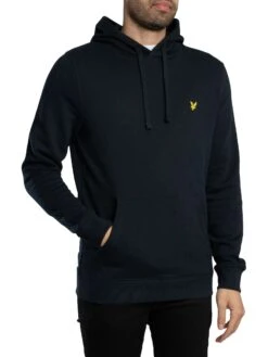 Lyle & Scott Logo Pullover Hoodie - Dark Navy