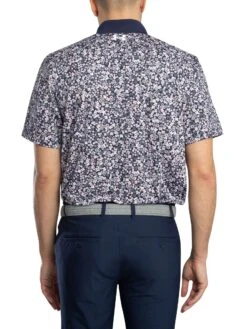 Under Armour Golf Matchplay Printed Polo Shirt - Midnight Navy/Downpour Gray -Standout Store 55651c