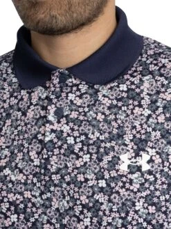 Under Armour Golf Matchplay Printed Polo Shirt - Midnight Navy/Downpour Gray -Standout Store 55651d