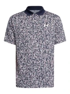Under Armour Golf Matchplay Printed Polo Shirt - Midnight Navy/Downpour Gray -Standout Store 55651e
