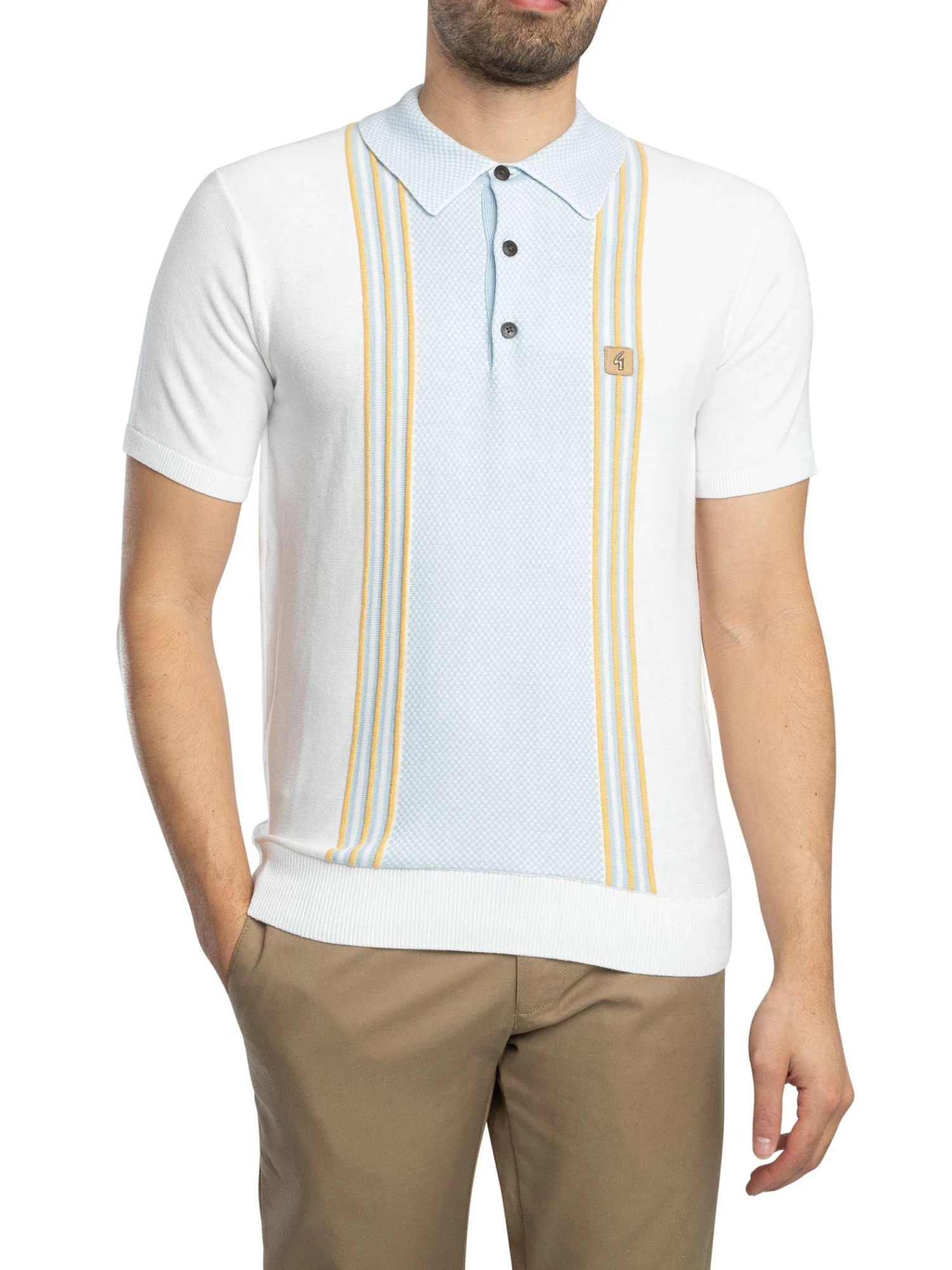 Gabicci Hadon Polo Shirt - White Gabicci Hadon Polo Shirt - White -Standout Store 55689a