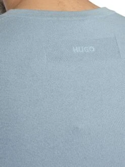 HUGO San Carl Knit T-Shirt - Open Blue -Standout Store 55722e