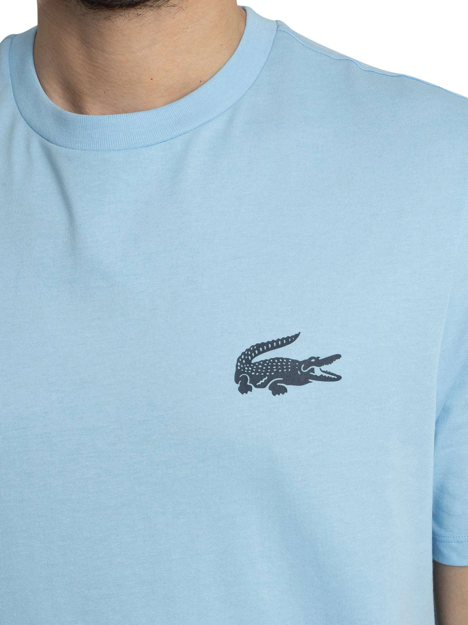 Lacoste Crocodile Print Lounge T-Shirt - Light Blue Lacoste Crocodile Print Lounge T-Shirt - Light Blue -Standout Store 55730d