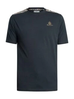 Aquascutum Club Check Details T-Shirt - Navy -Standout Store 55840f