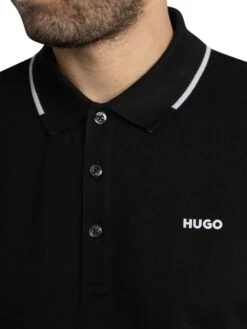 HUGO Dinoso222 Slim Logo Polo Shirt - Black -Standout Store 55870d
