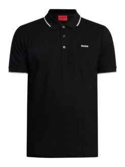 HUGO Dinoso222 Slim Logo Polo Shirt - Black -Standout Store 55870e