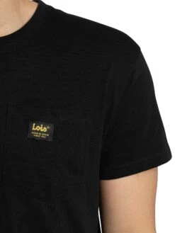 Lois Jeans Teco Chest Pocket T-Shirt - Black -Standout Store 55882d