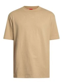 HUGO Dapolino Logo T-Shirt - Medium Beige -Standout Store 56038e