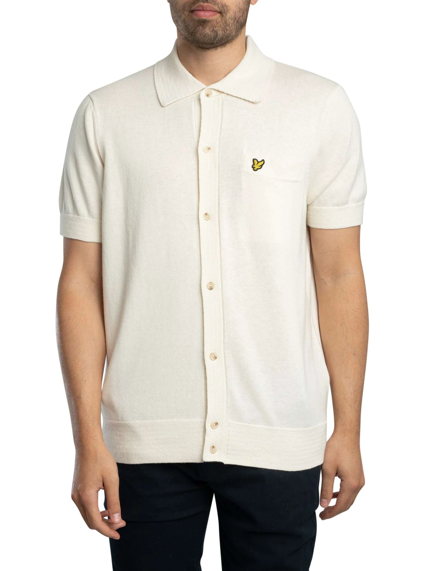 Lyle & Scott Hemp Knitted Shirt - Natural Lyle & Scott Hemp Knitted Shirt - Natural -Standout Store 56054a