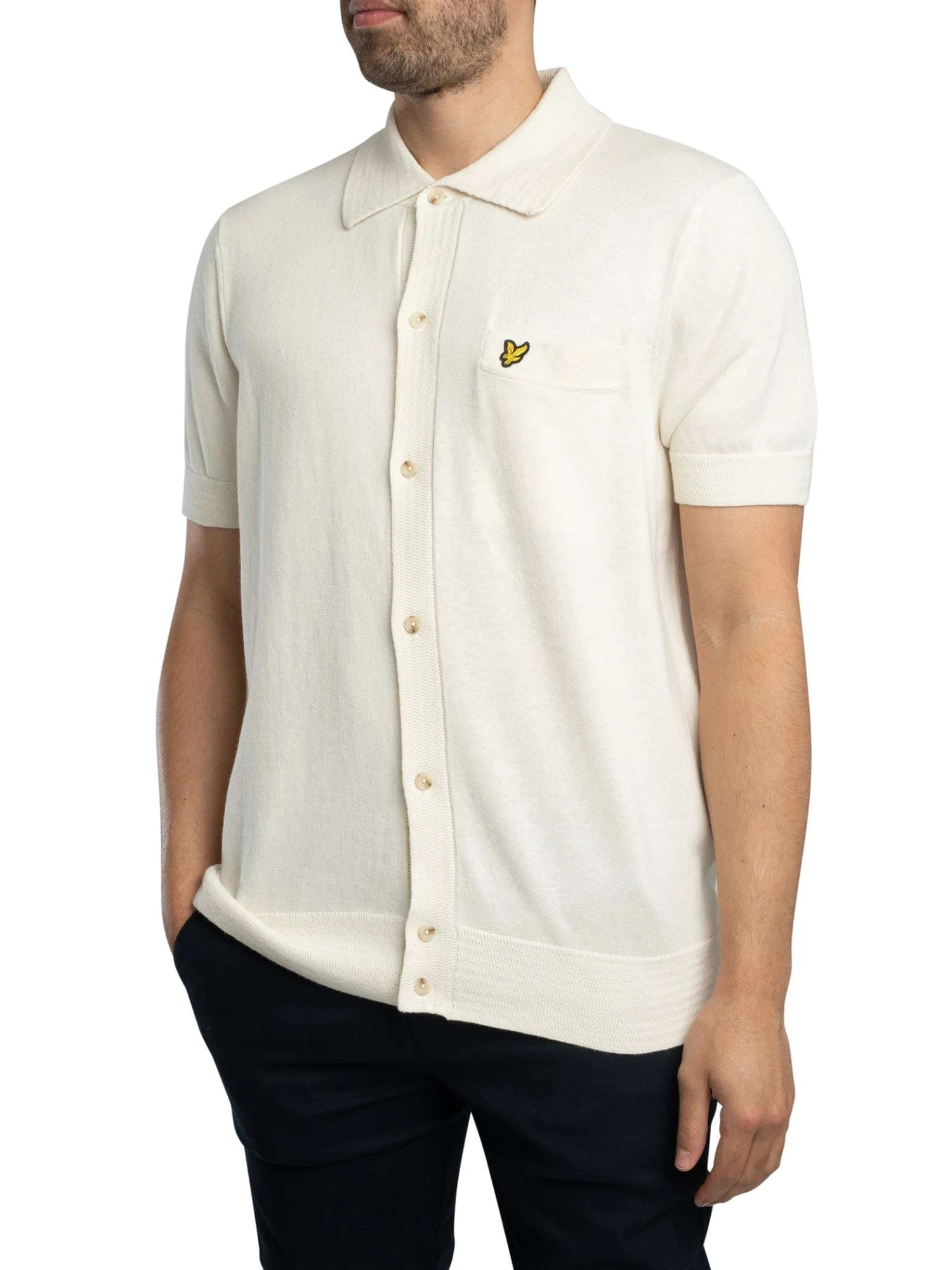 Lyle & Scott Hemp Knitted Shirt - Natural Lyle & Scott Hemp Knitted Shirt - Natural -Standout Store 56054b