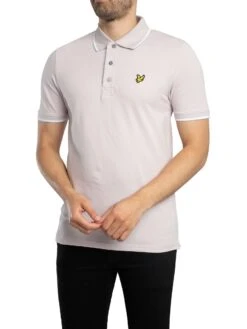 Lyle & Scott Tipped Polo Shirt - Iris/White -Standout Store 56059b