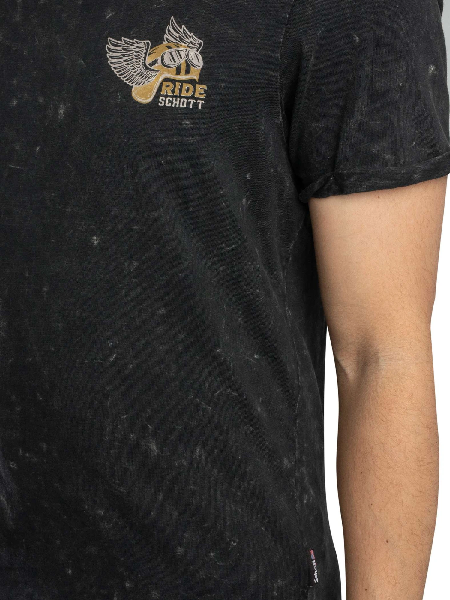 Schott Vintage Back Print T-Shirt - Black Schott Vintage Back Print T-Shirt - Black -Standout Store 56069d