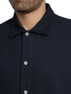GANT Textured Short Sleeved Shirt - Evening Blue -Standout Store 56101d