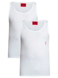 HUGO 2 Pack Longue Tank Tops - White