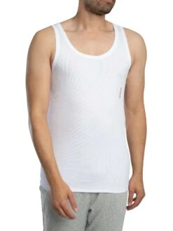 HUGO 2 Pack Longue Tank Tops - White -Standout Store 56102c