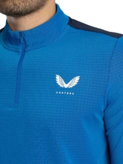Castore Active Mesh Quarter Zip Top - Ultra Blue/Navy -Standout Store 56189d