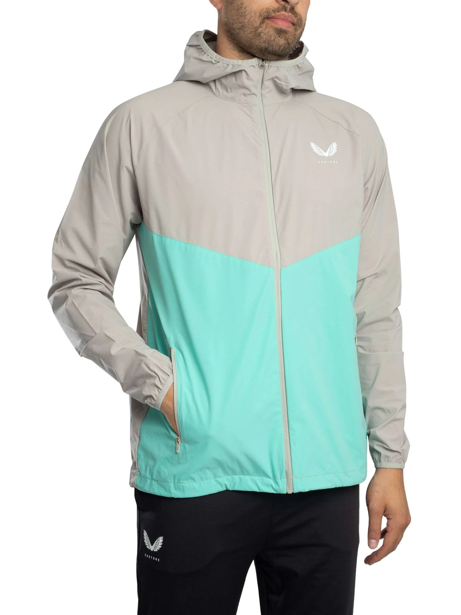 Castore Flyweight Jacket - Smoke Grey/Turquoise Castore Flyweight Jacket - Smoke Grey/Turquoise -Standout Store 56196b
