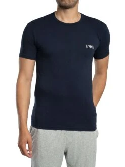 Emporio Armani 2 Pack Lounge Crew Neck T-Shirt - Blue -Standout Store 56210c