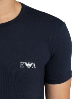 Emporio Armani 2 Pack Lounge Crew Neck T-Shirt - Blue -Standout Store 56210e