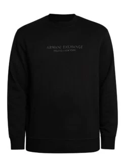 Armani Exchange Shadow Brand Sweatshirt - Black -Standout Store 56350e