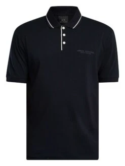 Armani Exchange Trim Logo Polo Shirt - Deep Navy 6 Armani Exchange Trim Logo Polo Shirt - Deep Navy -Standout Store 56351e