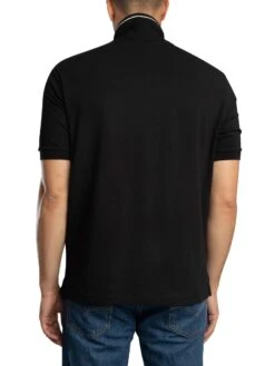 Armani Exchange Trim Logo Polo Shirt - Black -Standout Store 56352c