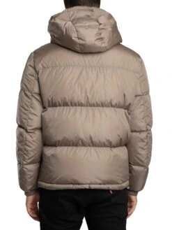 Armani Exchange Woven Down Hooded Jacket - Driftwood -Standout Store 56354c