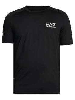 EA7 Ventus 7 Chest Logo T-Shirt - Black -Standout Store 56398f