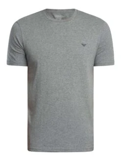 Emporio Armani 2 Pack Lounge Crew Neck Stretch T-Shirt - Grey/Blue -Standout Store 56404f
