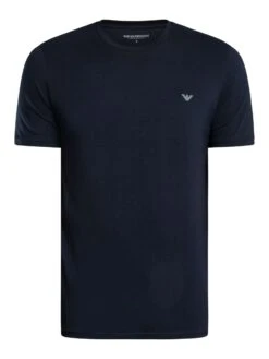 Emporio Armani 2 Pack Lounge Crew Neck Stretch T-Shirt - Grey/Blue -Standout Store 56404l