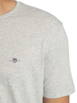 GANT Regular Shield T-Shirt - Cloud Grey Melange -Standout Store 56416d