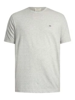 GANT Regular Shield T-Shirt - Cloud Grey Melange -Standout Store 56416e