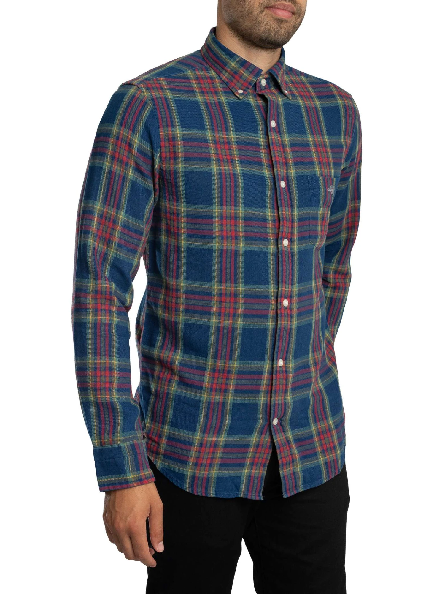 GANT Regular Twill Check Shirt - Indigo GANT Regular Twill Check Shirt - Indigo -Standout Store 56417b