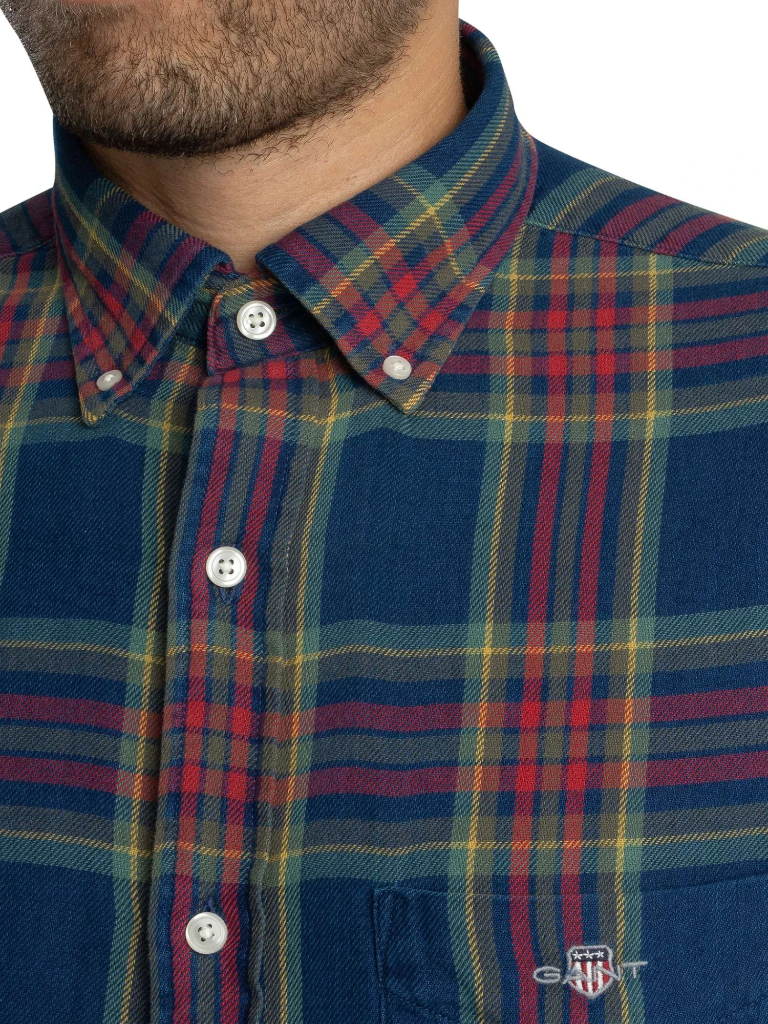 GANT Regular Twill Check Shirt - Indigo GANT Regular Twill Check Shirt - Indigo -Standout Store 56417d