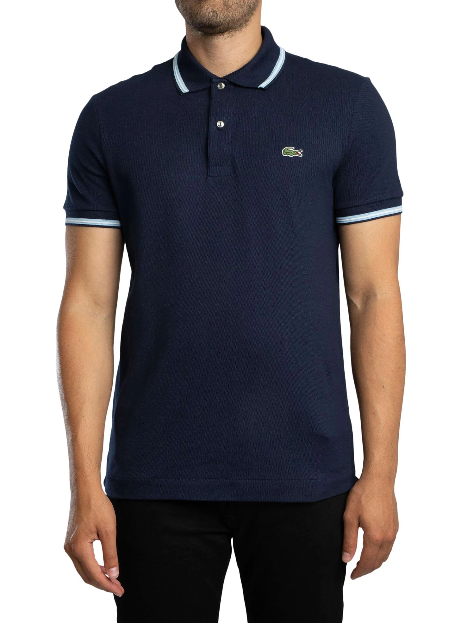 Lacoste Regular Fit Trim Accent Polo Shirt - Blue Marine Lacoste Regular Fit Trim Accent Polo Shirt - Blue Marine -Standout Store 56424a