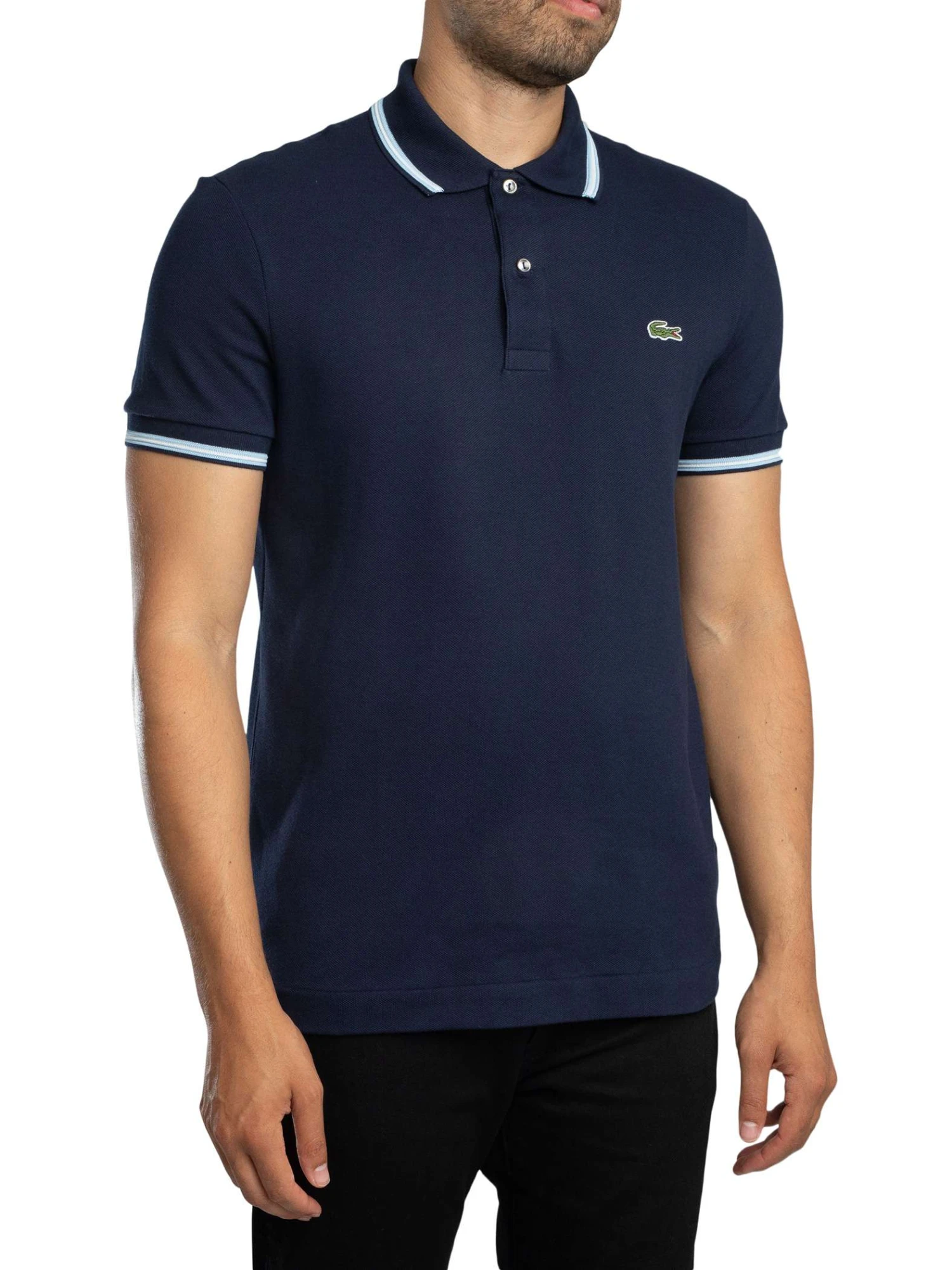 Lacoste Regular Fit Trim Accent Polo Shirt - Blue Marine Lacoste Regular Fit Trim Accent Polo Shirt - Blue Marine -Standout Store 56424b