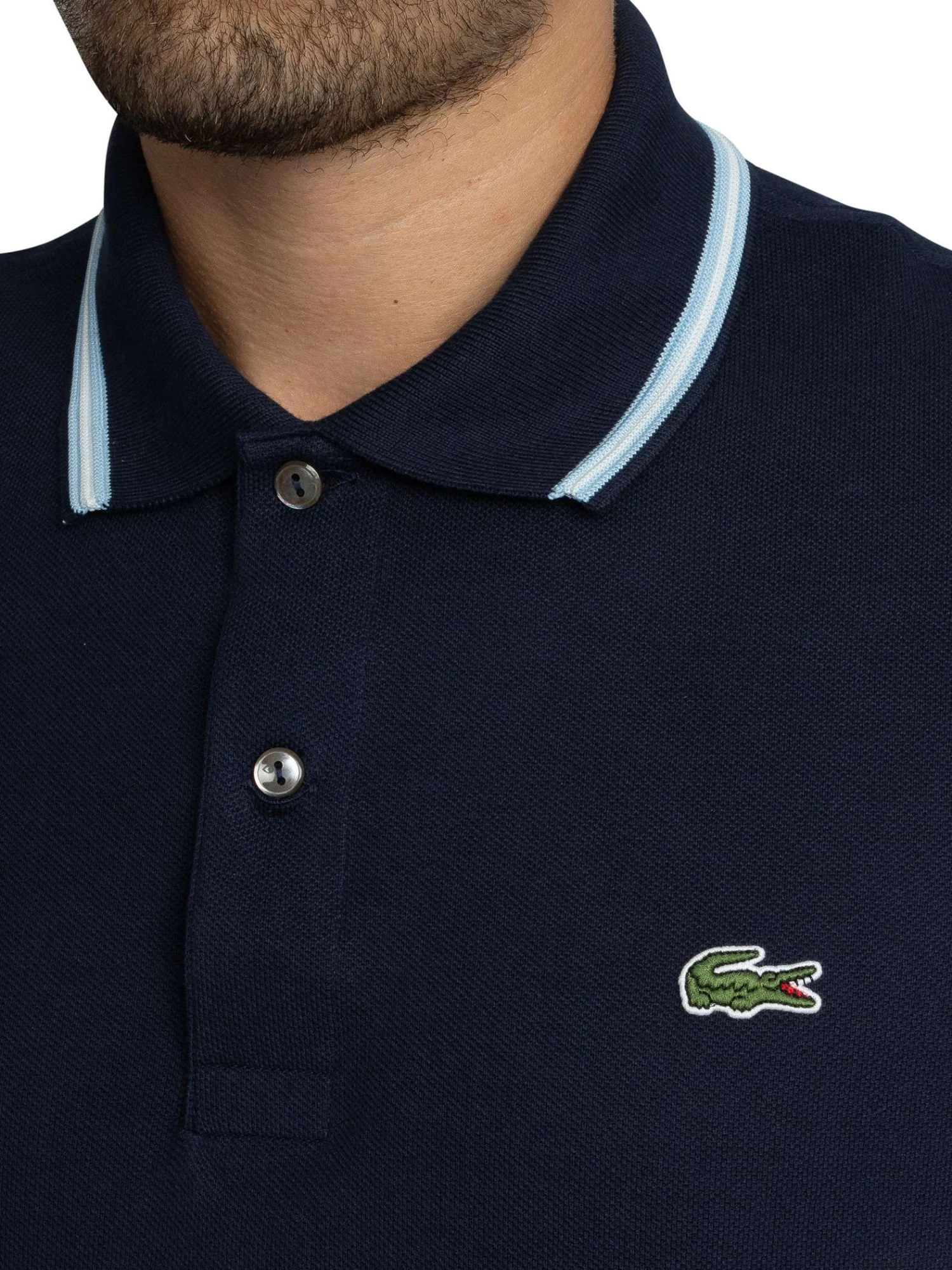 Lacoste Regular Fit Trim Accent Polo Shirt - Blue Marine Lacoste Regular Fit Trim Accent Polo Shirt - Blue Marine -Standout Store 56424d