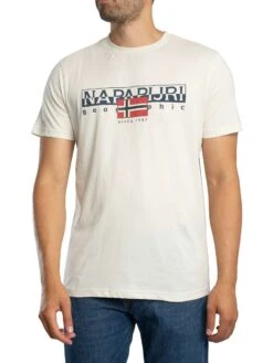 Napapijri Aylmer Graphic T-Shirt - Beige Dimity