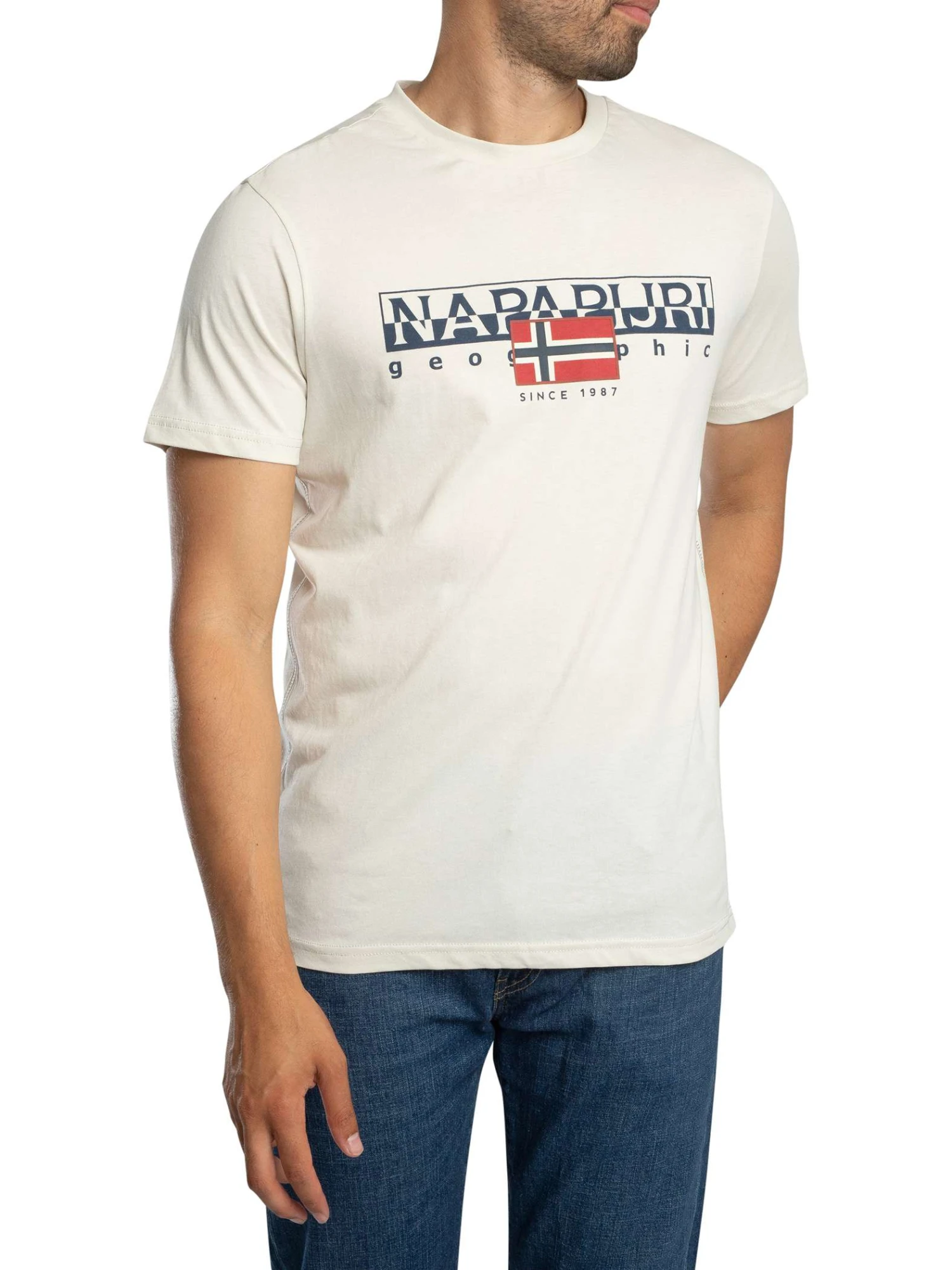 Napapijri Aylmer Graphic T-Shirt - Beige Dimity Napapijri Aylmer Graphic T-Shirt - Beige Dimity -Standout Store 56431b