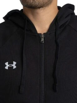 Under Armour Rival Logo Zip Hoodie - Black/White -Standout Store 56458e