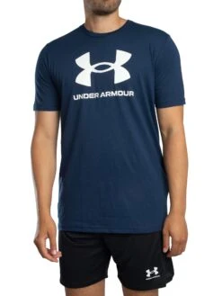 Under Armour Sport Style Logo Loose T-Shirt - Academy/White